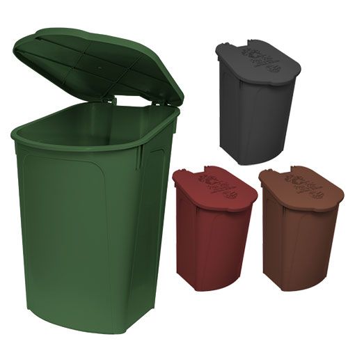 15.35 x 16.6 x 0.64 mil Green Eco-Friendly Poly Trash Can Liners